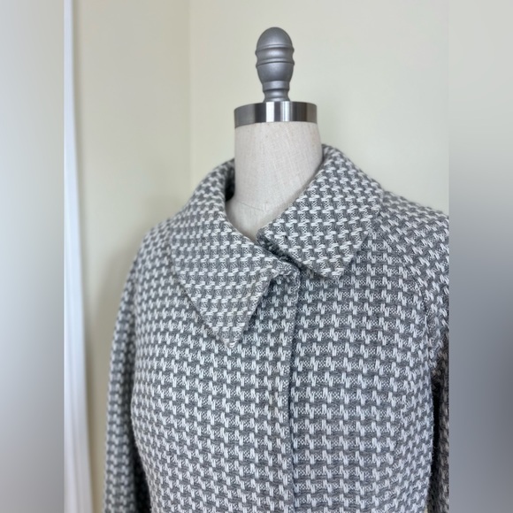 Anne Klein | Houndstooth Jacket three-quarter sleeves, buttonless front, Sz 12 - Picture 10 of 13